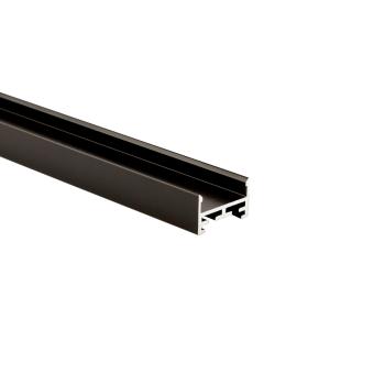 Profil - Combo U-Leuchtenprofil flach, LU-01-20, schwarz, 2m