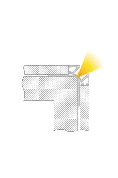 Preview: Profil - Fliesen-Profil Ecke außen EV-02-08, 2,5m, Silber