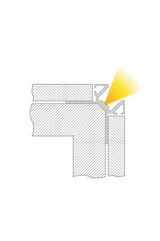 Preview: Profil - Fliesen-Profil Ecke außen EV-02-12, 2,5m, Weiß