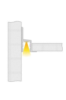 Preview: Profil - Trockenbau-Profil, Deckenvoute EL-03-10, 2,5m, Weiß