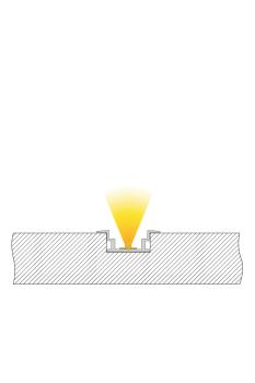 Preview: Profil - IP-Profil, T-flach ET-05-12, 3m, Silber