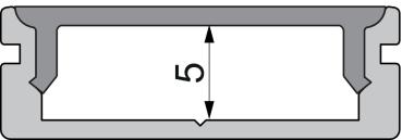Preview: Profil Endkappe - Endkappe P-AU-01-15 Set 2 Stk, Grau