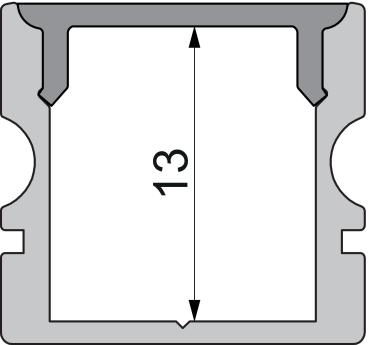 Preview: Profil Endkappe - Endkappe P-AU-02-10 Set 2 Stk, Grau