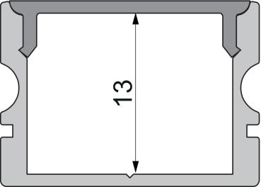 Preview: Profil Endkappe - Endkappe P-AU-02-15 Set 2 Stk, Grau