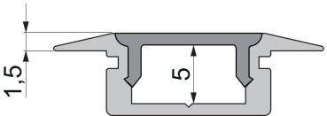 Preview: Profil Endkappe - Endkappe P-ET-01-08 Set 2 Stk, Grau