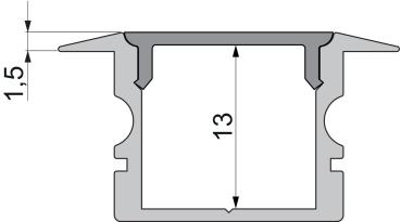 Preview: Profil Endkappe - Endkappe P-ET-02-12 Set 2 Stk, Schwarz