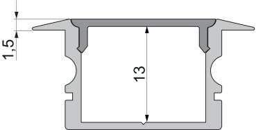 Preview: Profil Endkappe - Endkappe P-ET-02-15 Set 2 Stk, Schwarz