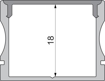 Preview: Profil Endkappe - Endkappe P-AU-02-20 Set 2 Stk, Grau