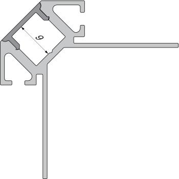 Preview: Profil Endkappe - Endkappe P-EV-02-08 Set 2 Stk, Grau