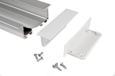 Profil Endkappe - Endkappe P-EL-02-12 Set 2 Stk, Weiß