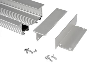 Profil Endkappe - Endkappe P-EL-02-12 Set 2 Stk, Grau