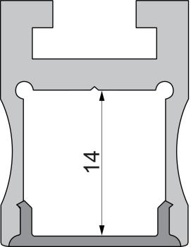 Preview: Profil Endkappe - Endkappe P-AU-03-12 Set 2 Stk, Grau