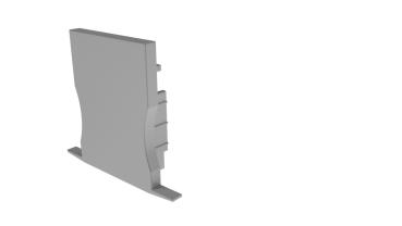 Profil Endkappe - Endkappe P-ET-04-12 Set 2 Stk, Silber