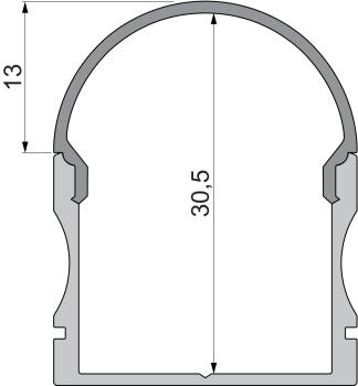Preview: Profil Endkappe - Endkappe R-AU-02-20 Set 2 Stk, Grau