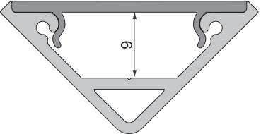 Preview: Profil Endkappe - Endkappe P-AV-05-12 Set 2 Stk, Silber