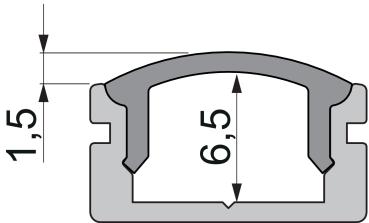 Preview: Profil Endkappe - Endkappe F-AU-01-08 Set 2 Stk, Grau