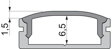 Preview: Profil Endkappe - Endkappe F-AU-01-15 Set 2 Stk, Grau