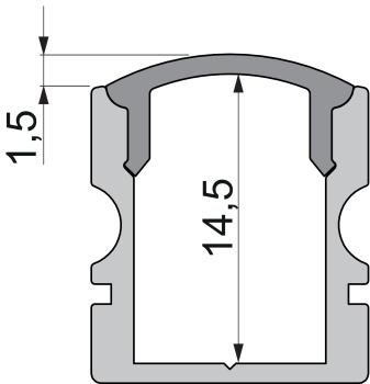 Preview: Profil Endkappe - Endkappe F-AU-02-08 Set 2 Stk, Grau