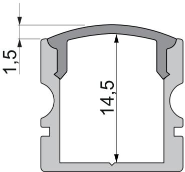 Preview: Profil Endkappe - Endkappe F-AU-02-10 Set 2 Stk, Grau