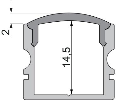 Preview: Profil Endkappe - Endkappe F-AU-02-12 Set 2 Stk, Schwarz