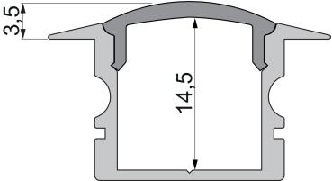 Preview: Profil Endkappe - Endkappe F-ET-02-12 Set 2 Stk, Grau