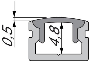 Preview: Profil Endkappe - Endkappe F-AU-01-05 Set 2 Stk, Schwarz