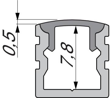 Preview: Profil Endkappe - Endkappe F-AU-02-05 Set 2 Stk, Weiß