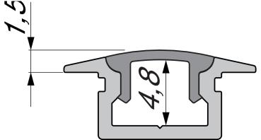 Preview: Profil Endkappe - Endkappe F-ET-01-05 Set 2 Stk, Weiß