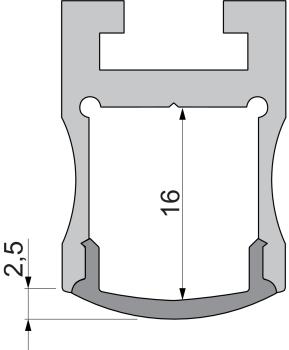 Preview: Profil Endkappe - Endkappe F-AU-03-12 Set 2 Stk, Grau
