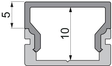 Preview: Profil Endkappe - Endkappe H-AU-01-10 Set 2 Stk, Grau