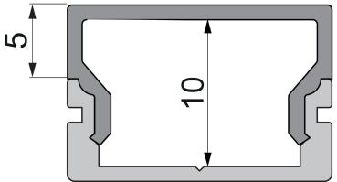 Preview: Profil Endkappe - Endkappe H-AU-01-12 Set 2 Stk, Grau
