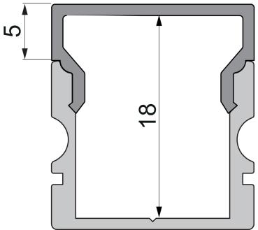 Preview: Profil Endkappe - Endkappe H-AU-02-12 Set 2 Stk, Weiß