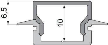 Preview: Profil Endkappe - Endkappe H-ET-01-10 Set 2 Stk, Weiß