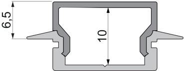 Preview: Profil Endkappe - Endkappe H-ET-01-12 Set 2 Stk, Grau
