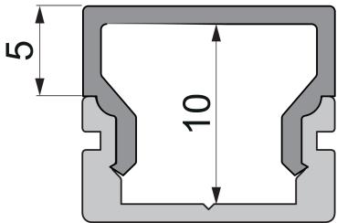 Preview: Profil Endkappe - Endkappe H-AU-01-08 Set 2 Stk, Grau