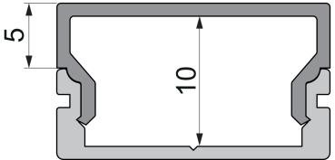 Preview: Profil Endkappe - Endkappe H-AU-01-15 Set 2 Stk, Grau