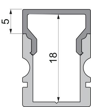 Preview: Profil Endkappe - Endkappe H-AU-02-08 Set 2 Stk, Schwarz