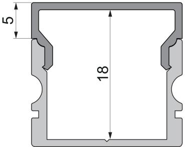 Preview: Profil Endkappe - Endkappe H-AU-02-15 Set 2 Stk, Grau