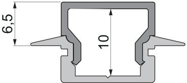 Preview: Profil Endkappe - Endkappe H-ET-01-08 Set 2 Stk, Schwarz