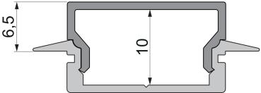 Preview: Profil Endkappe - Endkappe H-ET-01-15 Set 2 Stk, Weiß