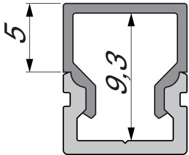 Preview: Profil Endkappe - Endkappe H-AU-01-05 Set 2 Stk, Schwarz