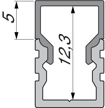 Preview: Profil Endkappe - Endkappe H-AU-02-05 Set 2 Stk, Grau