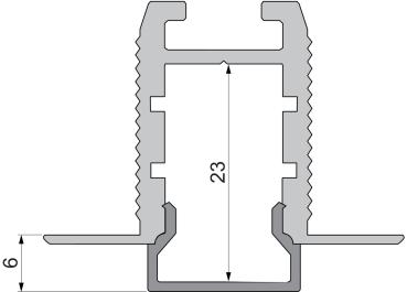 Preview: Profil Endkappe - Endkappe H-ET-03-10 Set 2 Stk, Grau