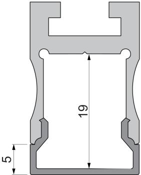 Preview: Profil Endkappe - Endkappe H-AU-03-12 Set 2 Stk, Grau