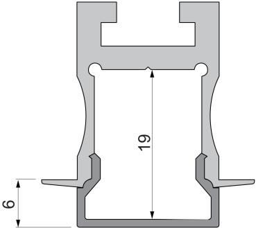 Preview: Profil Endkappe - Endkappe H-ET-04-12 Set 2 Stk, Grau