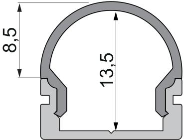 Preview: Profil Endkappe - Endkappe R-AU-01-10 Set 2 Stk, Grau
