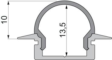 Preview: Profil Endkappe - Endkappe R-ET-01-10 Set 2 Stk, Schwarz