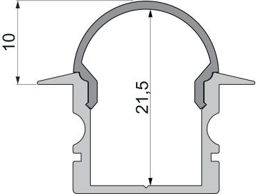 Preview: Profil Endkappe - Endkappe R-ET-02-12 Set 2 Stk, Schwarz