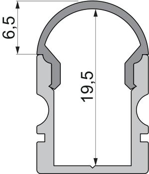 Preview: Profil Endkappe - Endkappe R-AU-02-08 Set 2 Stk, Schwarz