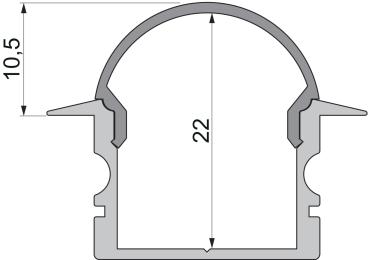 Preview: Profil Endkappe - Endkappe R-ET-02-15 Set 2 Stk, Grau